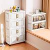 Double-door Living Room Storage Cabinet Folding Floor-standing Storage Box No Installation Required Simple Storage Cabinet