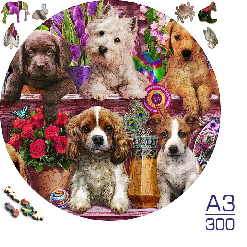 Panda A3 A4 A5 Wooden Puzzle For Adults Children Wood DIY Crafts Animal Shaped Holiday Gift Wooden Jigsaw Home Decoration