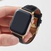 Kompatibles Apple iWatch Armband - Pflanzlich gegerbtes Leder mit Schmetterlingsverschluss