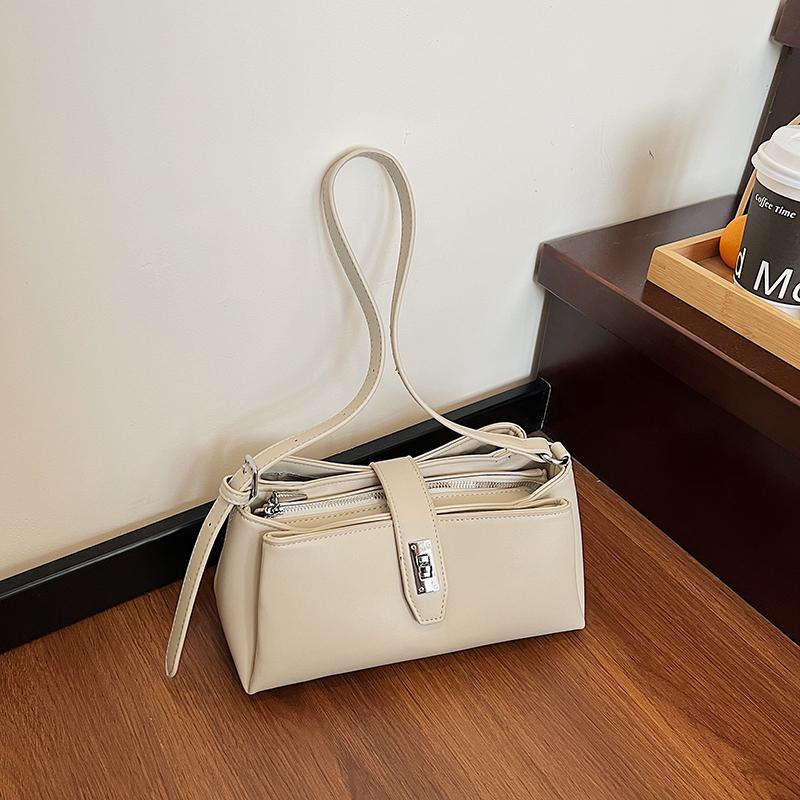 

Branded Luxury Designer Shoulder Bags For Women Three Compartments Large Capacity Underarm Hobo Bag Quality Pure Color Handbags 25x11x13cm