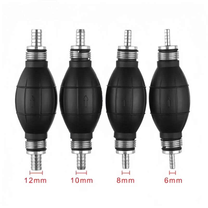 Gumová hliníková manuální palivová pumpa Ruční primer Olej Benzín Nafta Pumpa pro přenos kapalin 6mm/8mm/10mm/12mm
