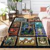 Dinosaur Collection Pattern Rug Floor Mat for Living Room or Bedroom Soft and Comfortable Carpet a Gift for Birthday and Holiday.