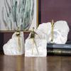 Minimalist Copper Abstract Figure Transparent Plaster Desktop Ornament for Living Room Decor
