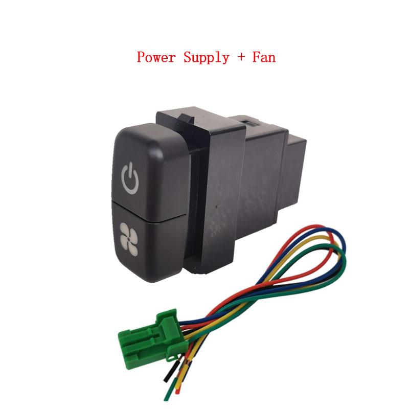 1pc Dual Key Switch Dual Switch Fog Lights Fan Spotlight Tank Headlight Switch Button for Mitsubishi LancerEX Pajero V73 V93 V97