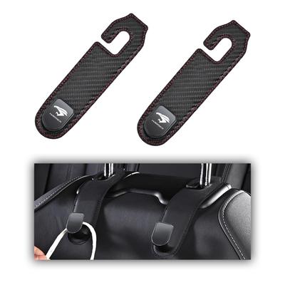 MailiMy Crochet de Rangement pour Voiture, Crochet pour Siège Auto, Super Cuir + Métal, Crochet Caché, Convient
