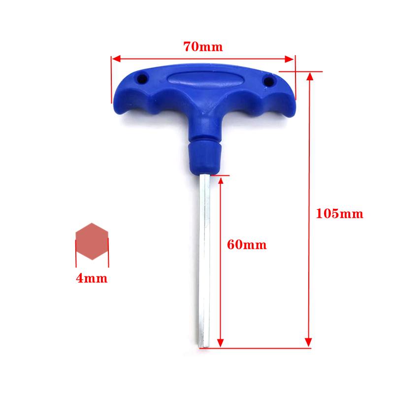 Short-handled T-Handle Hex Wrench Tool Holder - CNC Lathe Single Hexagonal Plastic Handle Wrench