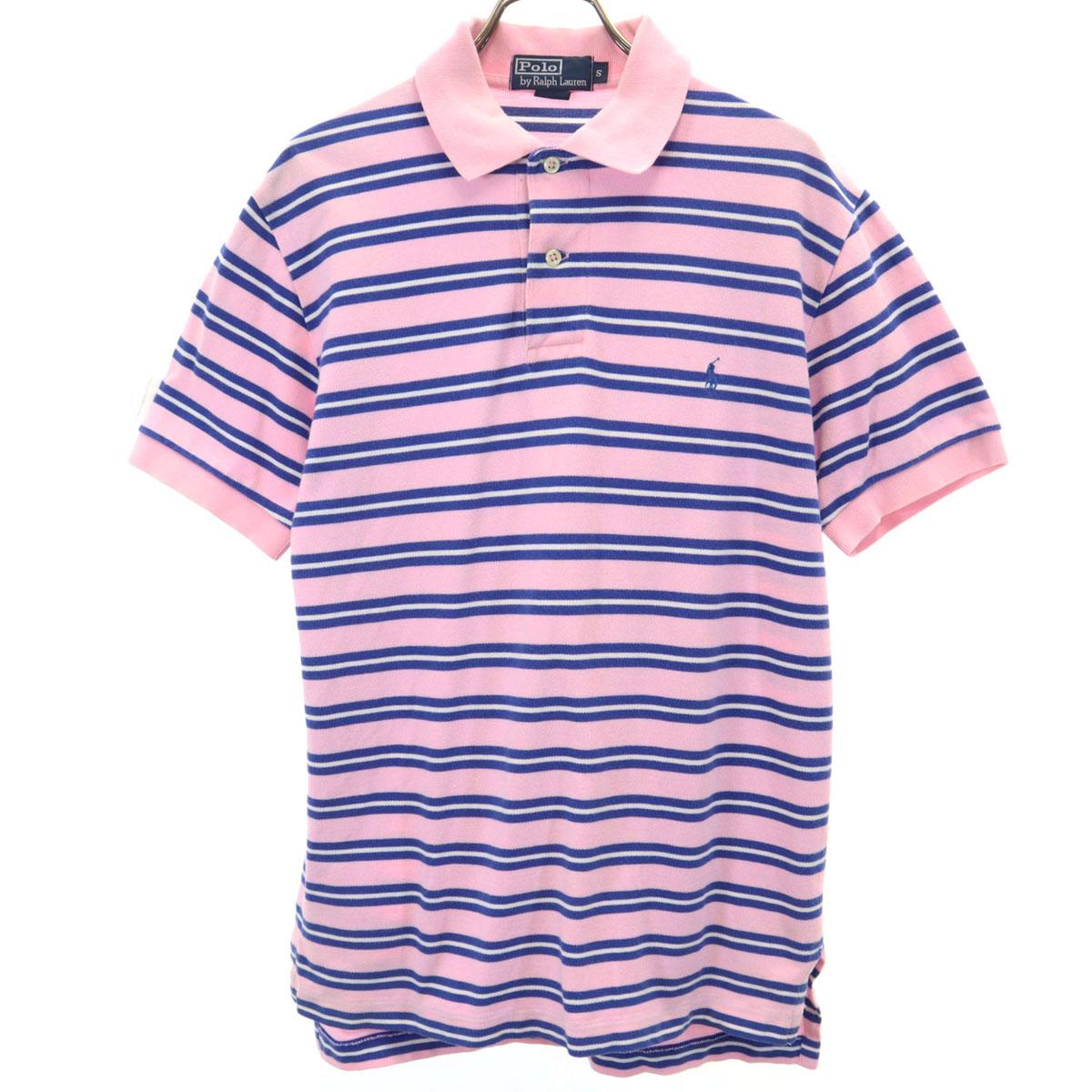 

Поло от Ralph Lauren с бордюрным узором, с коротким рукавом, ткань пике, мужское, б/у