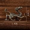 Chinese Mythical Beasts Brass Ornament: Azure Dragon, White Tiger, Vermilion Bird, Black Tortoise - Ideal for Study or Living Room Décor