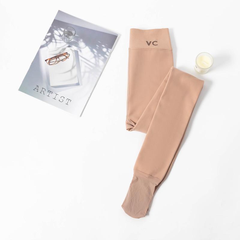 Ocieplane rajstopy modelujące talię: Zimowe damskie piękne rajstopy imitujące gołe nogi