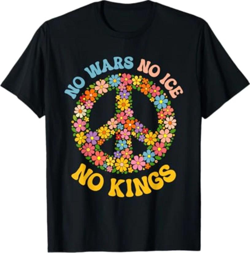 Floral Resist Anti War Abolish ICE No Kings Shirts S