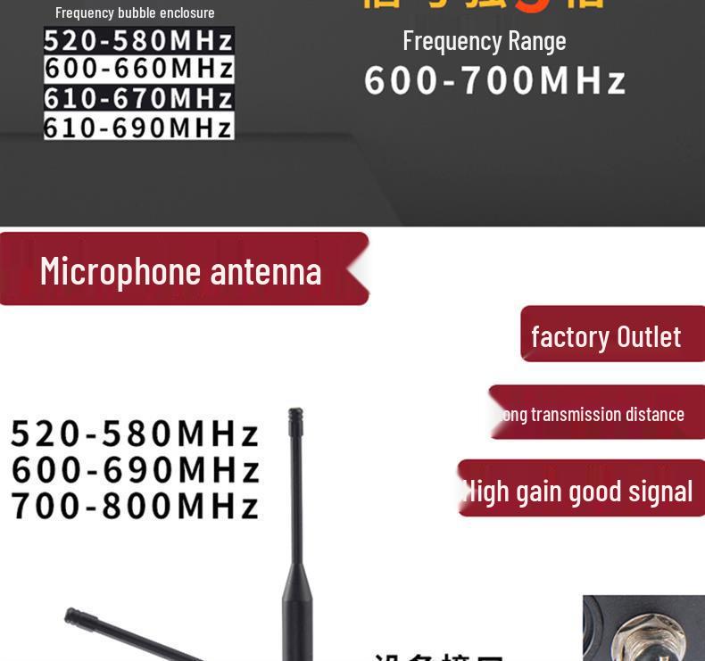 Foldable High-Gain Wireless Microphone Antenna with Bayonet Mount (BNC/TNC Compatible)