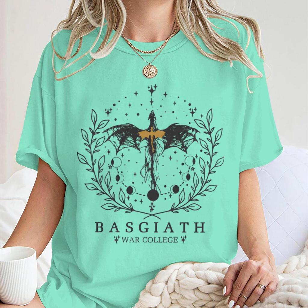 Bookish Dragon Basgiath War College Inspired Tshirt Vintage Fourth Wing Books Fan Unisex Unisex Bookishness Tee