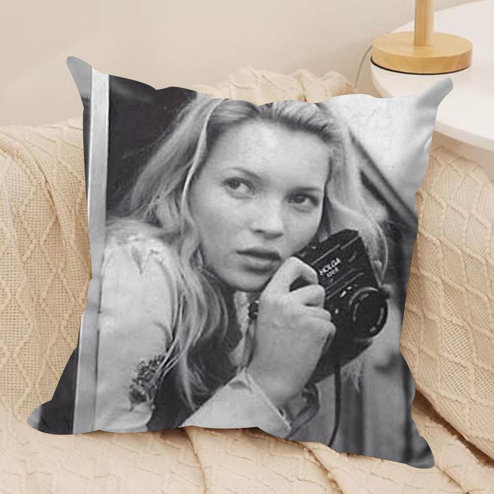 K-Kate M-Moss Cushion Cover Soft Plush Double-Sided Printed Sofa Pillow Cushion Cover | Cozy All-Season Durable Decor Gift