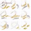 Pearl Necklace Connection Clasps 18K Gold Plated Zircon Shells Oval Hook Clasp Handmade DIY Jewelry Making Accessories