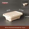 Degradable Disposable Rectangular Takeout Meal Box with Lid