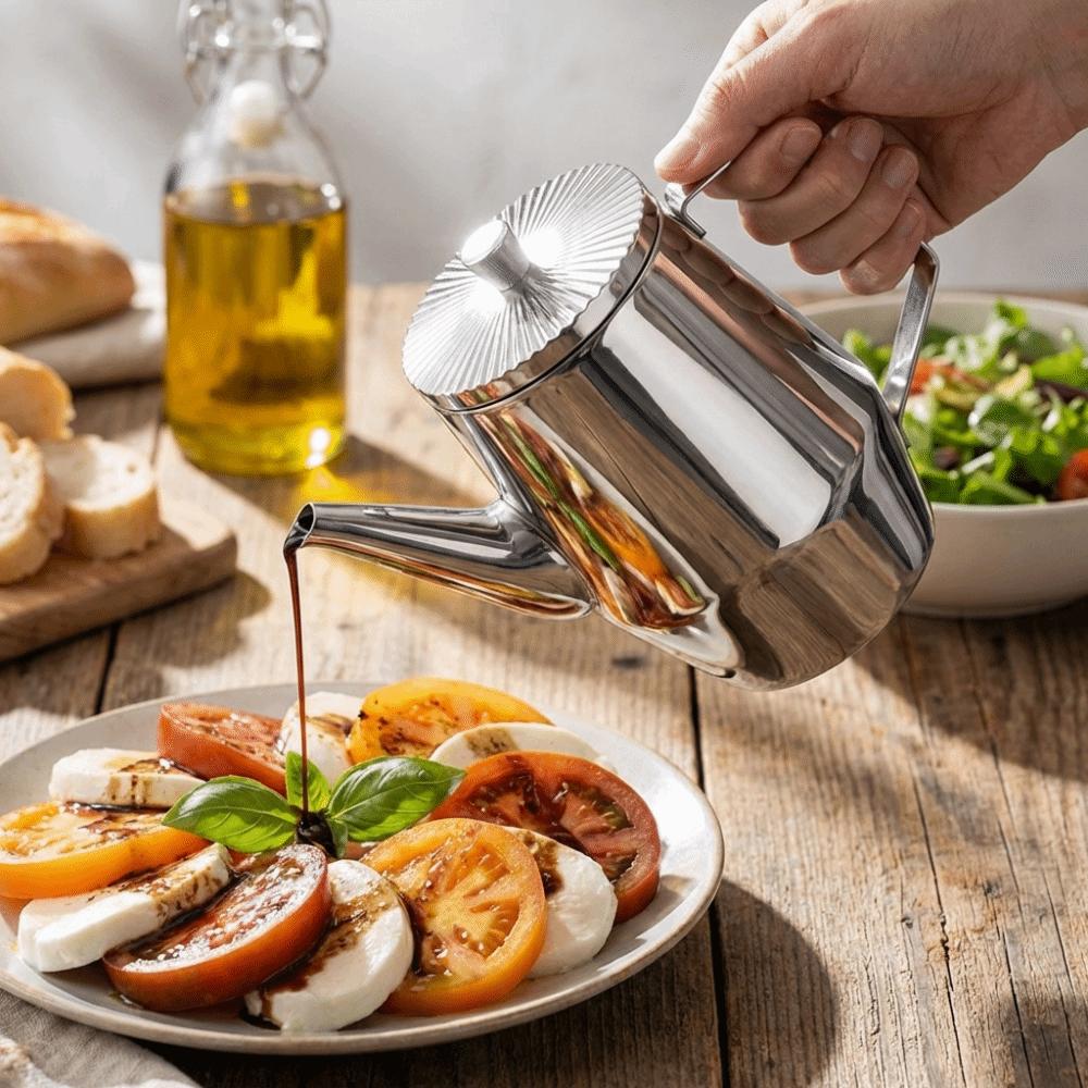 Thickened Vinegar Dispenser Leak-Proof Seasoning Jars Oil Can Stainless Steel Oil Bottle Kitchen