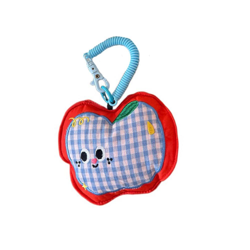 

Маленькая сумка на шнурке на запястье Маленький кошелек Сумка для наушников Креативный клетчатый кошелек для монет с фруктами Девочки синий/красный