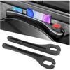 2PCS Car Seat Gap Filler Organizer,Upgrade Car Side Seat Gap Filler With Phone Holder,Multifunctional Car Seat Filler Gap Space Prevents Things