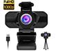 1080P HD Network Camera for Video Conference, Online Class, Live Broadcast with Privacy Cover & Stand, Driver-Free.