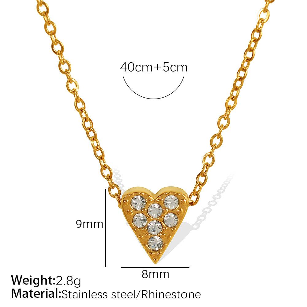 Exquisite Women s Clover Necklace Titanium Steel Cross Geometric Diamond Clavicle Chain Flower Love