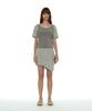 PARTIMENTO WOMEN Scoop Neck Bat Sleeve Top_Melange
