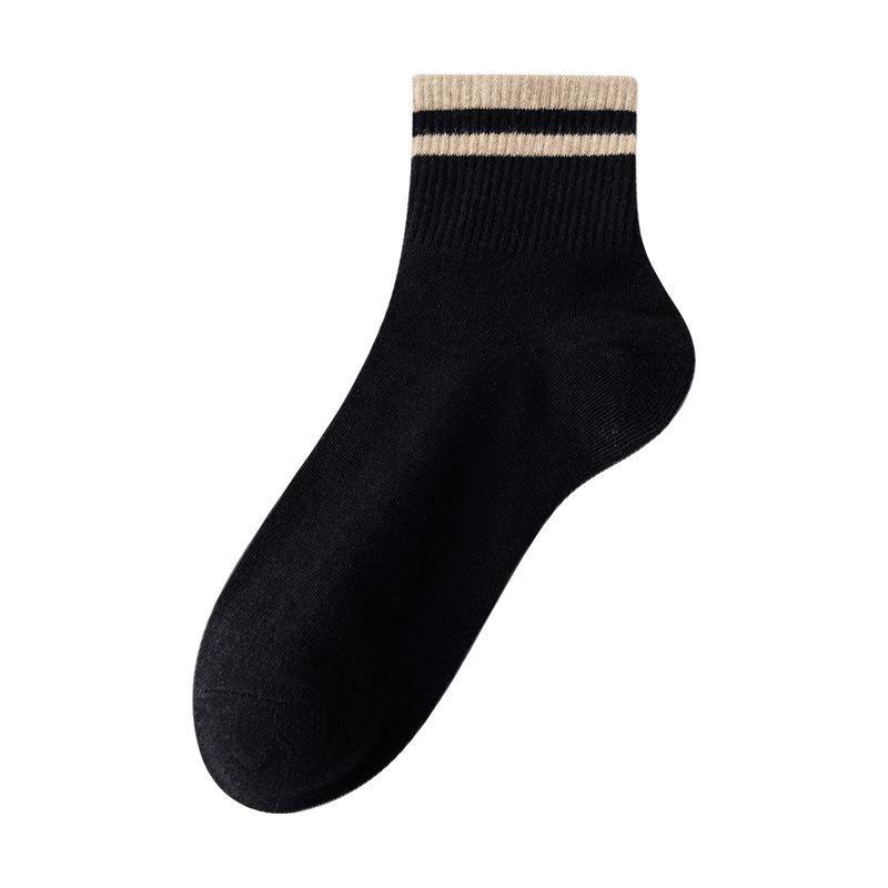 Japanese Mylar Striped Short Socks Men's Short Socks Summer Thin Men's Ankle Socks Student Socks