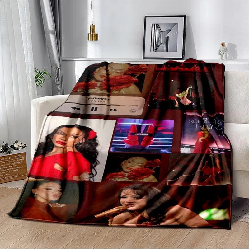 Couverture Douce en Flanelle 3D Ayliva Lieb Pop Singer pour Lit Chambre Canapé Pique-nique, Couverture Jetée pour Couvrir Extérieur Loisirs Cadeau Enfants