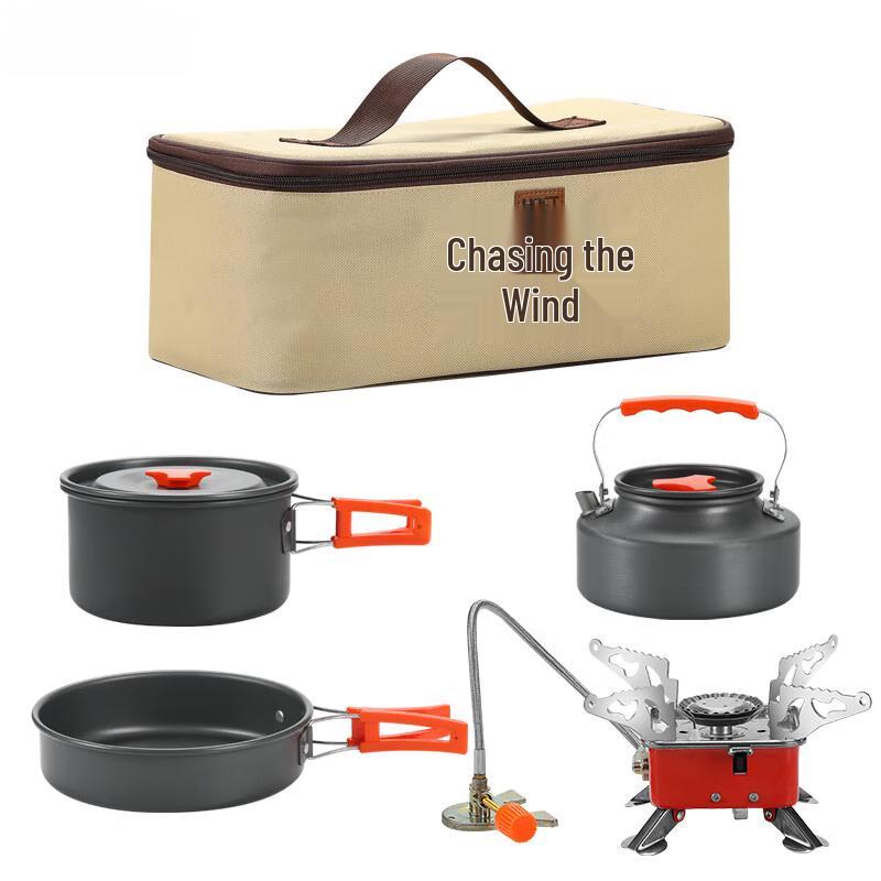 Портативный набор посуды для кемпинга на открытом воздухе