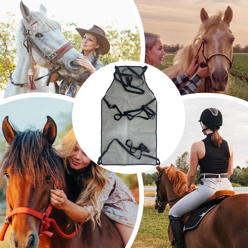 Horse Fly Sheet Adjustable Breathable Mesh Equine Fly Sheet Equine Care Blankets For Livestock Outdoor Backyard Farm Patio