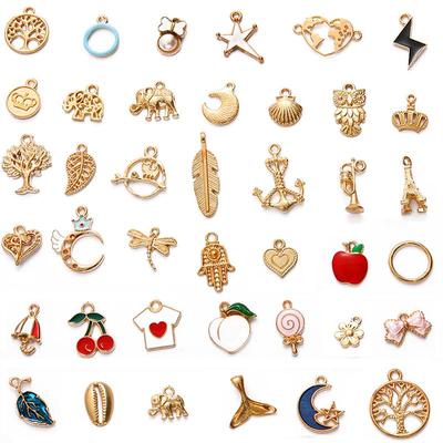 10Pcs Random Mixed Styles Enamel Charms Pendants for DIY Handmade Jewelry Making