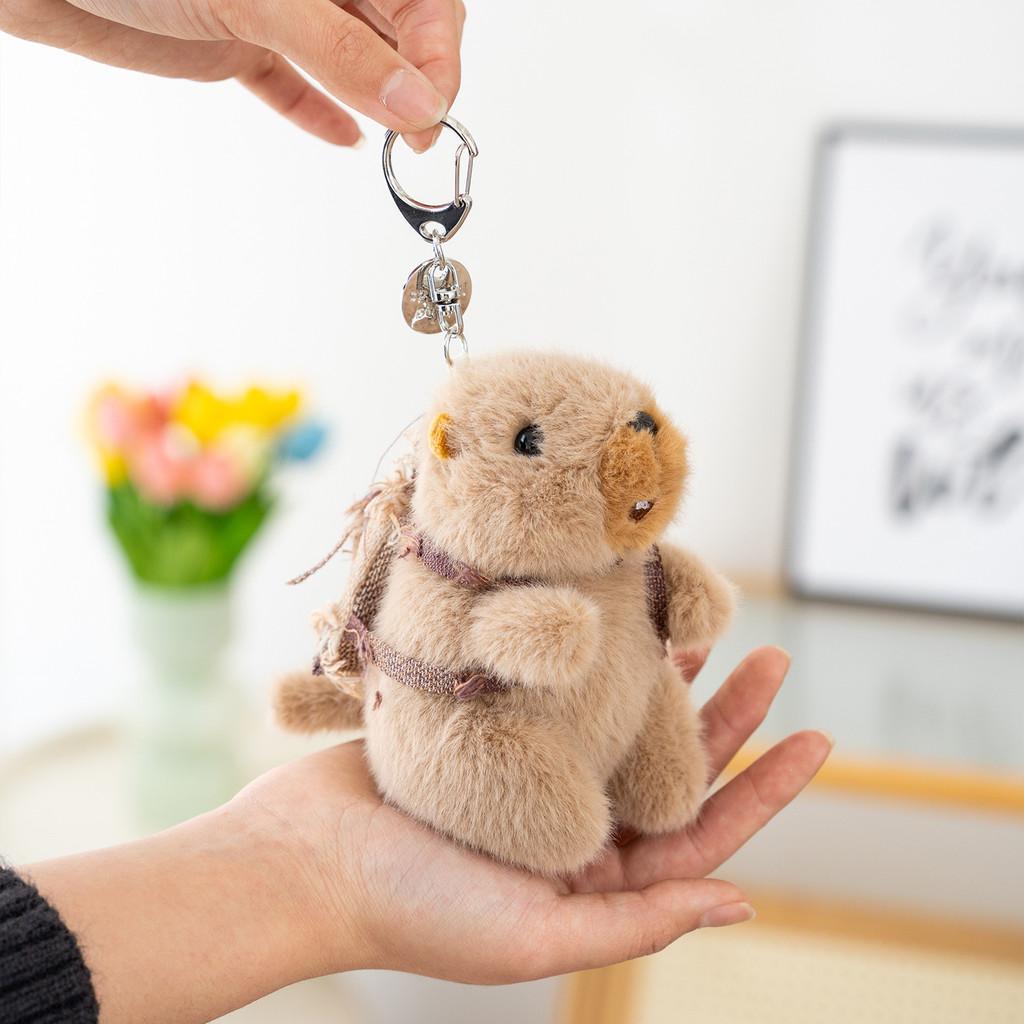 Marmota Key Plush Chain Pendant With Sound For Backpack Decoration And Idea Gift