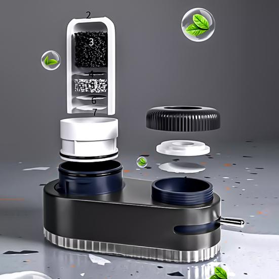 Faucet Mount Water Filter Kitchen Sink Filter Water Faucet Activated Carbon Water Faucet Filter for Reducing Chlorine Limescale Heavy Metals