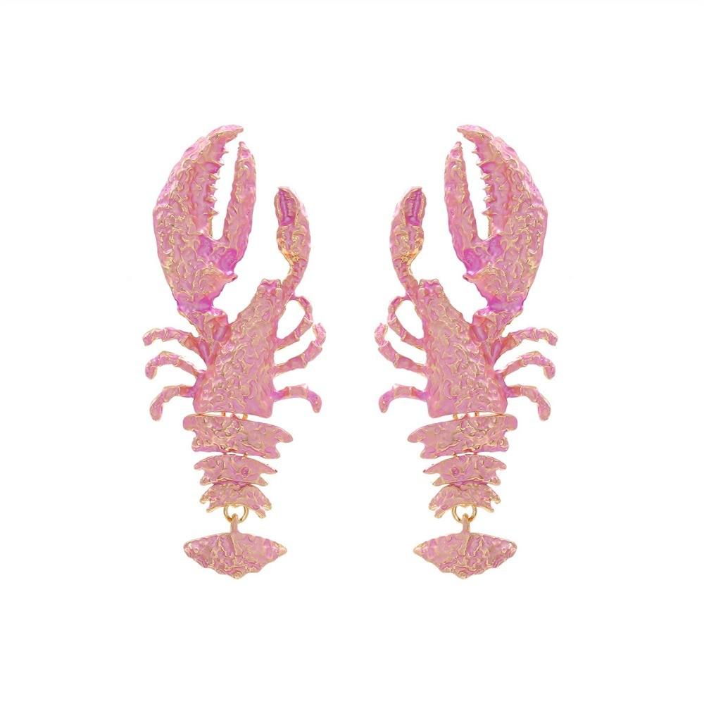 Pinkdudu Summer BOHO Ocean Shell Lobster Zinc Alloy Earrings Trendy Drop Earrings Women Jewelry PD2249