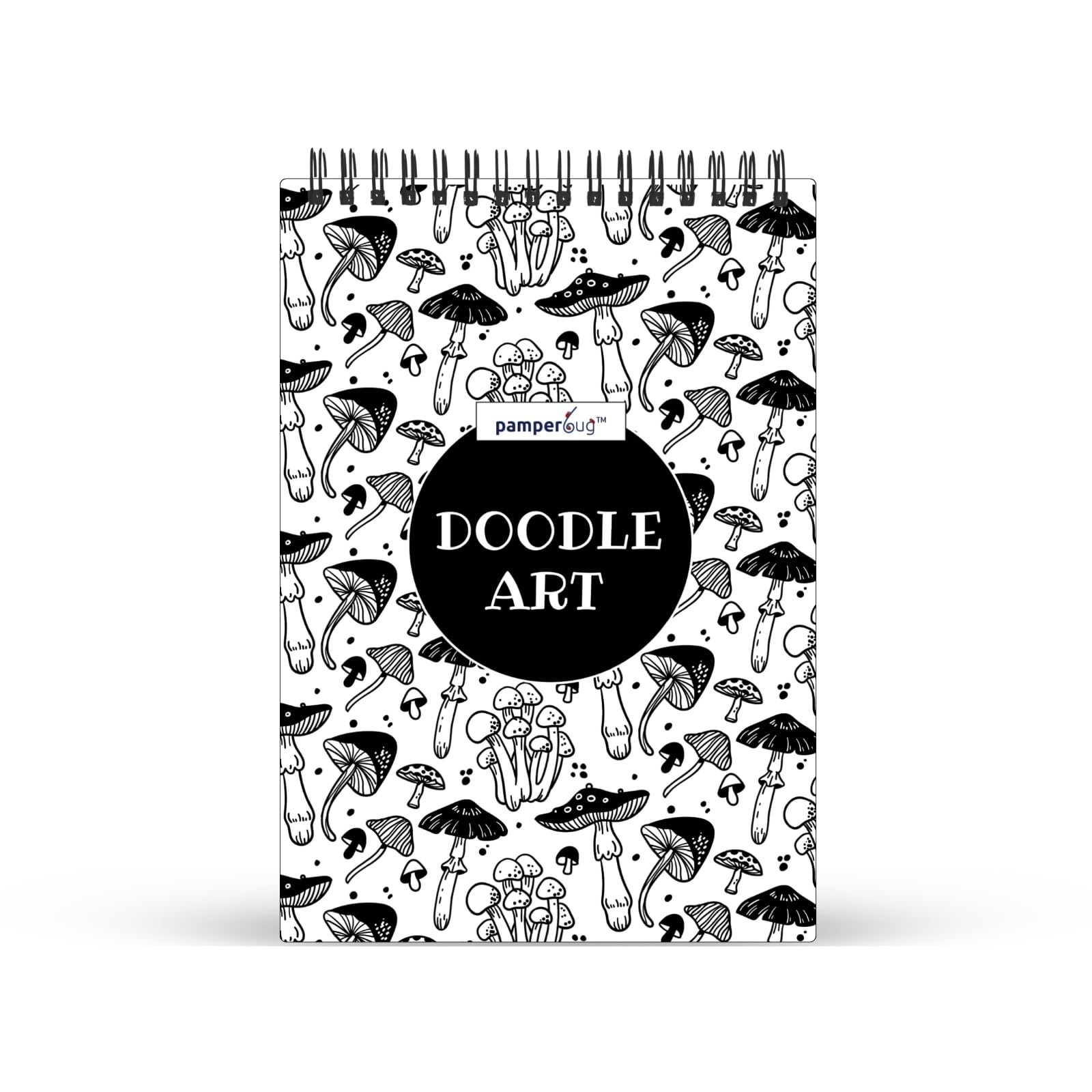 PAMPERBUG Doodlebook, Doodle Art Patterns Colouring Book for Beginners & Adults (Coloring Doodles)