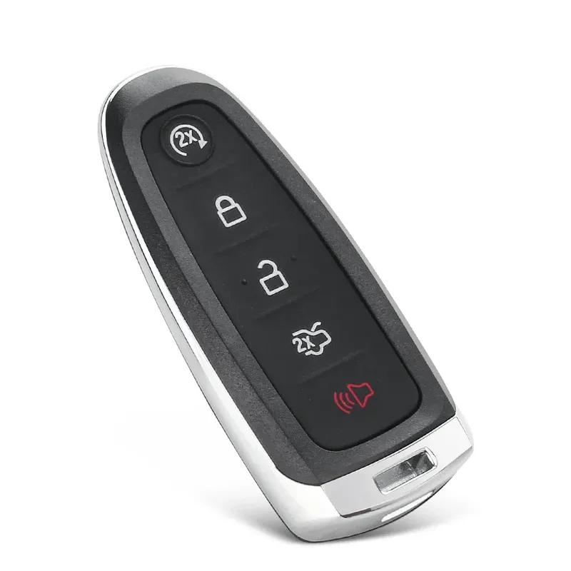 KEYYOU 1PCS Remote Smart Car Key Shell 5 Buttons For Ford Edge Escape Explore Flex Taurus 2011-2015 Keyless Go F038 HU101 Blade