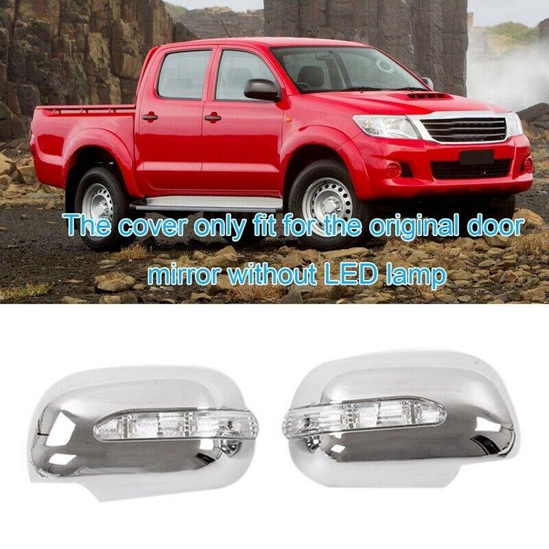 Auto Achteruitkijkspiegelkap LED Achteruitkijkspiegel met Verlichting Zijspiegel met Richtingaanwijzer voor Toyota HILUX VIGO 2006-2014