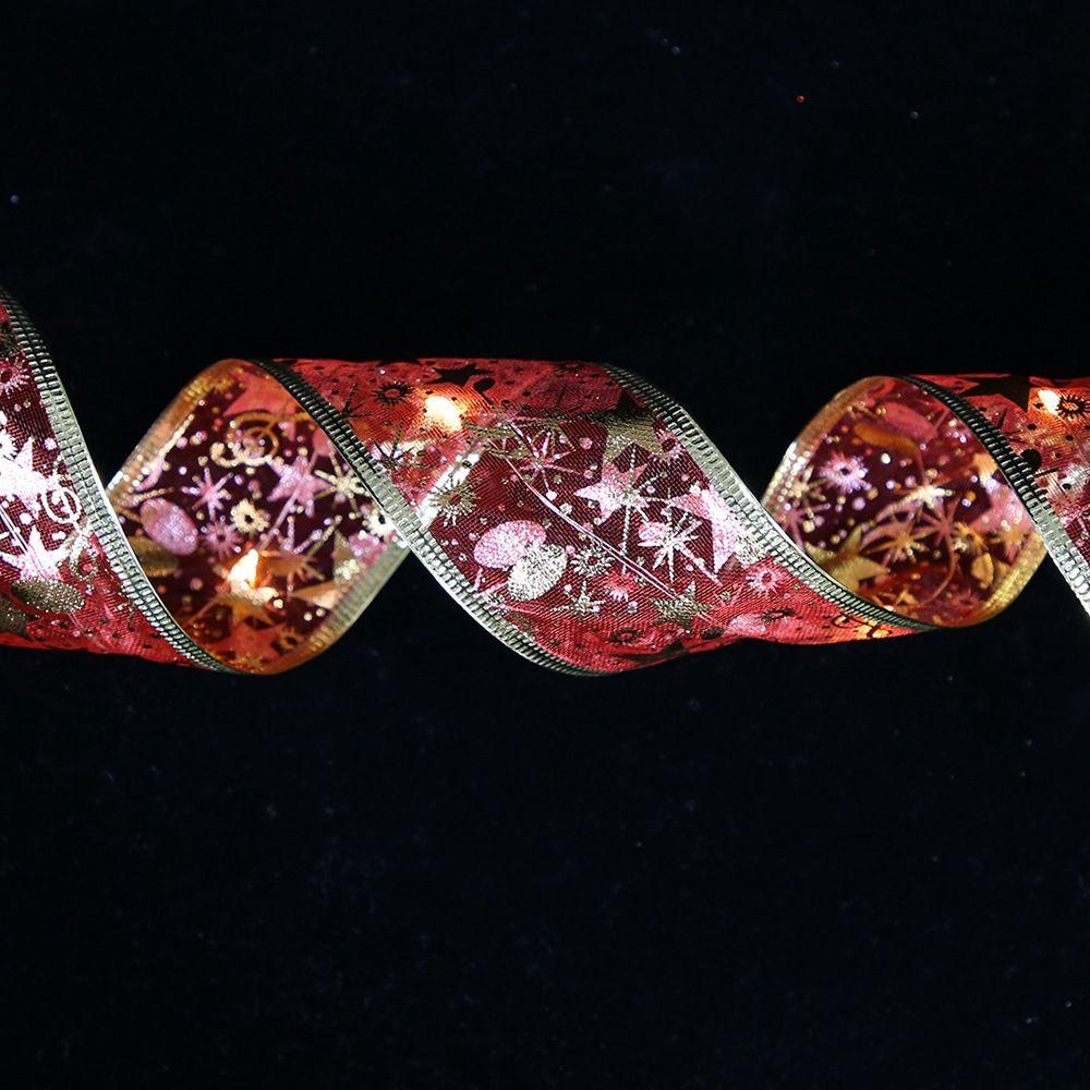 Fairy Lights Bows New Year Christmas Ribbon Xmas Lights Strings Christmas Tree Ornaments Decoration
