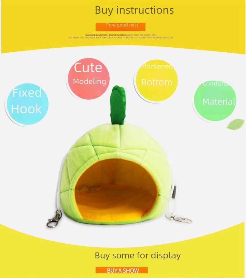 Hamsterlar için Ananas Muz Kurbağası Karikatür Hamak