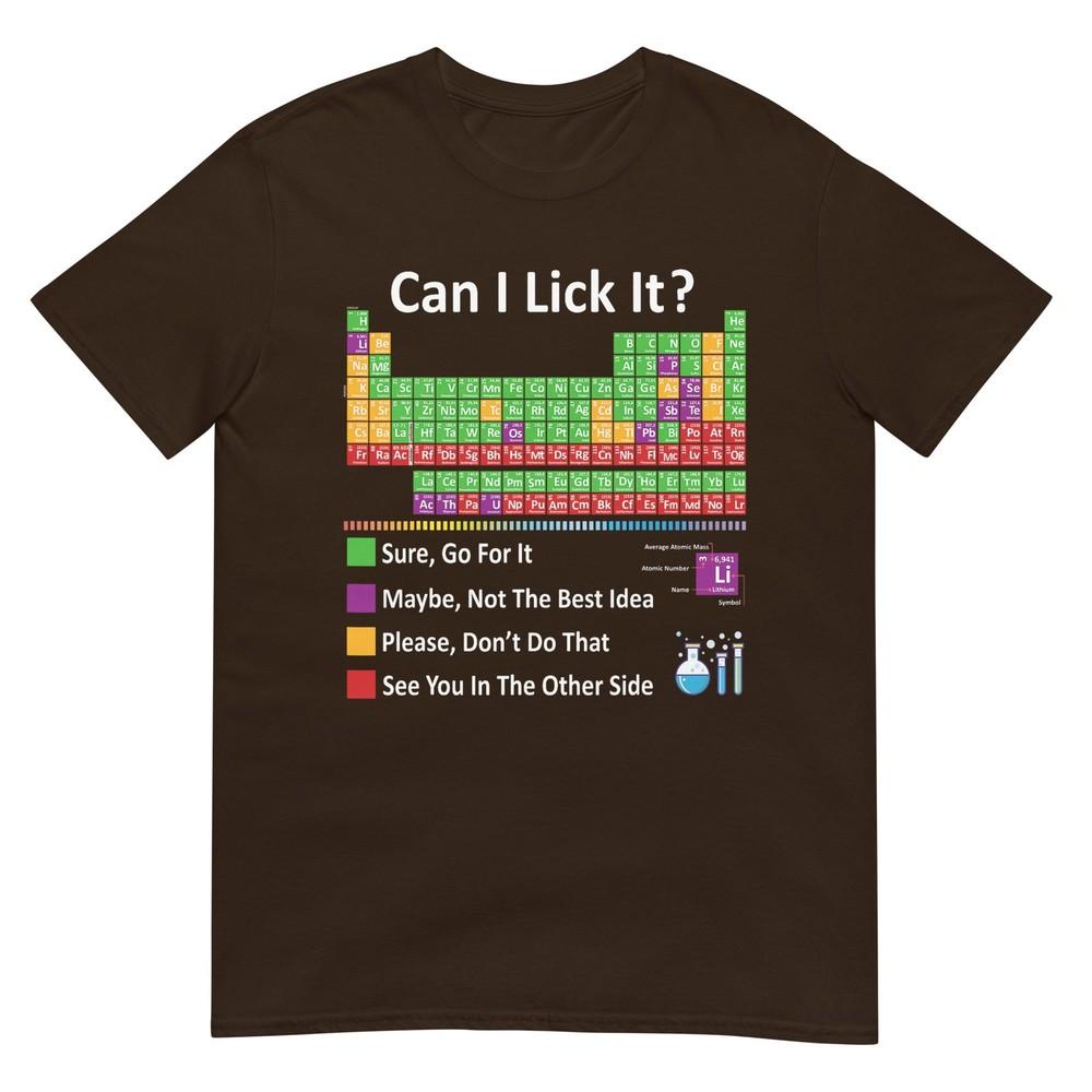¿Puedo Lamerlo Tabla Periódica Gráfico Profesor de Ciencias Fresco Meme Camiseta