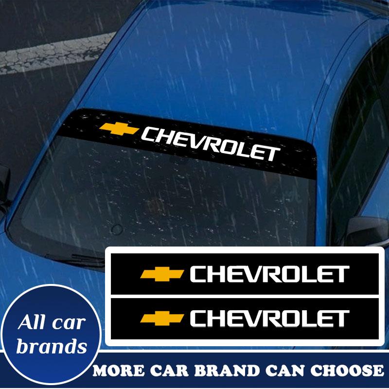 1 pz Adesivo Finestrino Anteriore Posteriore Auto Impermeabile Parasole Decalcomania Parabrezza Per Chevrolet Colorado Cruze Captiva Malibu Trax Tahoe Impala Equinox Suburban