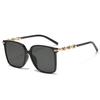 Big Frame Sunglasses For Women Designer Vintage Alloy Leg Fashion Glasses Retro Sunglasses