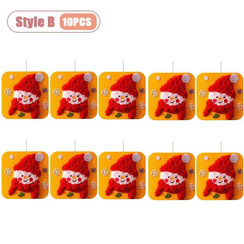 1-10PCS Christmas Gift DIY Felt Sewing Kit for Kid Handicraft Activity Preschool Toy Thread Painting Educational Craft Materials