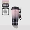 Lily of the Valley Double-Wall Thermos Cup with Straw - Student & Car Friendly