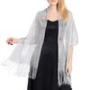 Elegant Bride Shawl Ultralight Pure Color Tassels Decor Evening Shawl for Female