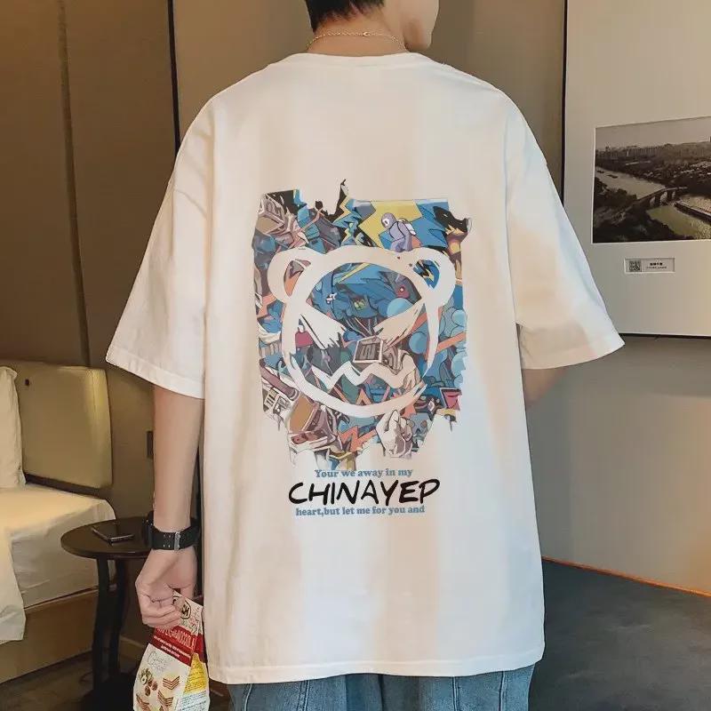 

Men s Loose Fit Devil Smiley Face Summer T-Shirt 2XL чёрный