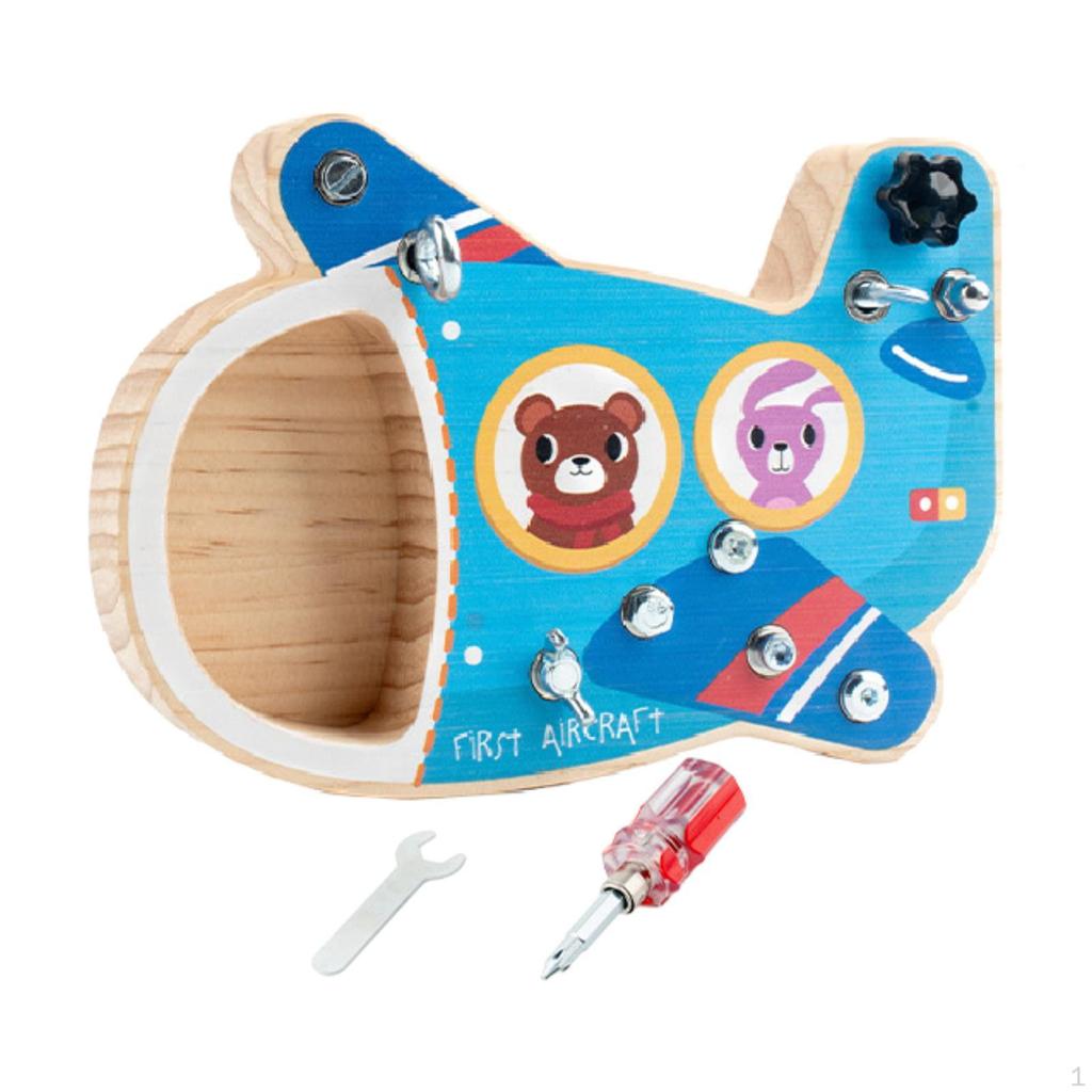 Montessori Schraubbrett Set Spielzeug Pädagogisches Lernspielzeug Sensorisch Holz für