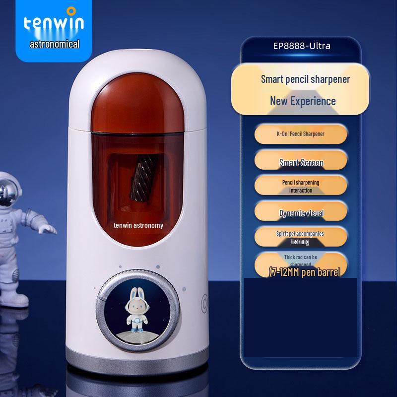 Silent Intelligent AI Electric Pencil Sharpener for Students - Large Caliber & Fully Automatic