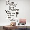 Premium Vinyl Home Room Decor Art Quote Wall Decal Stickers Bedroom Removable Mural
