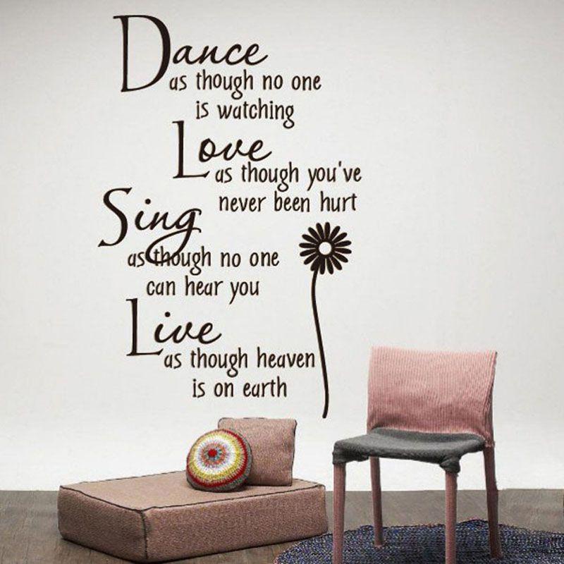 Premium Vinyl Home Room Decor Art Quote Wall Decal Stickers Bedroom Removable Mural