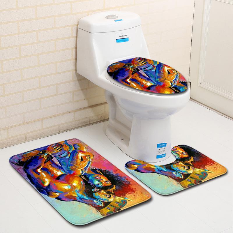 Animal Tree Print Bathroom Decorative Carpet Non-Slip Floor Mat Door Mat